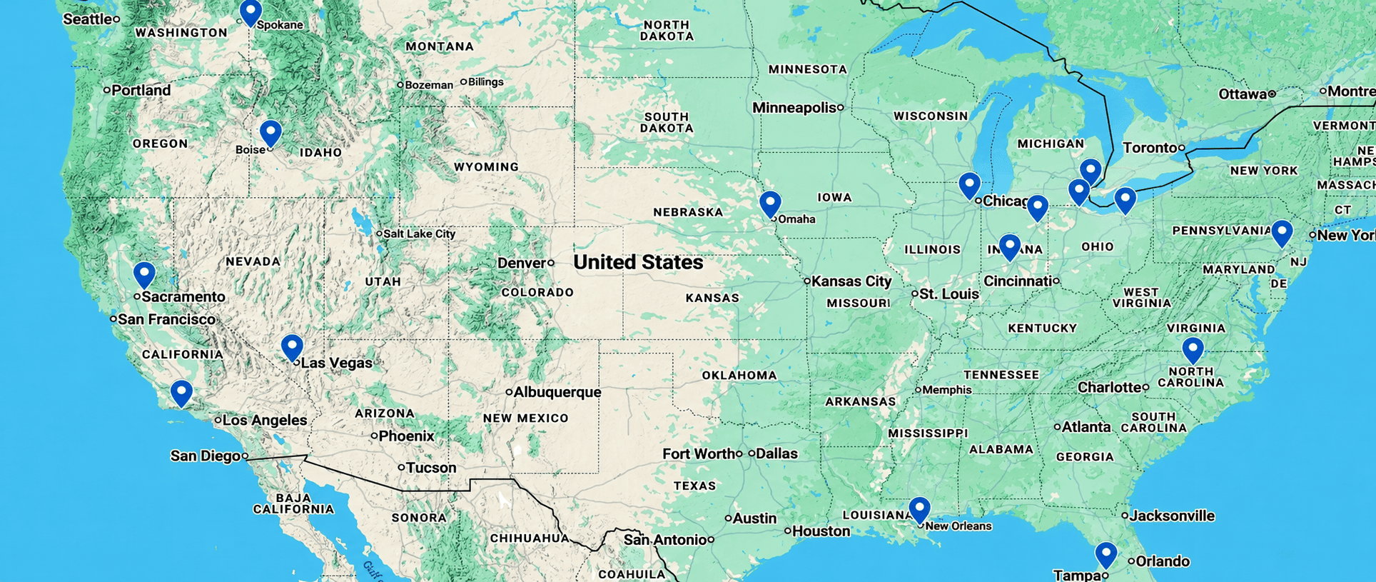 World Bridge Partners USA office map